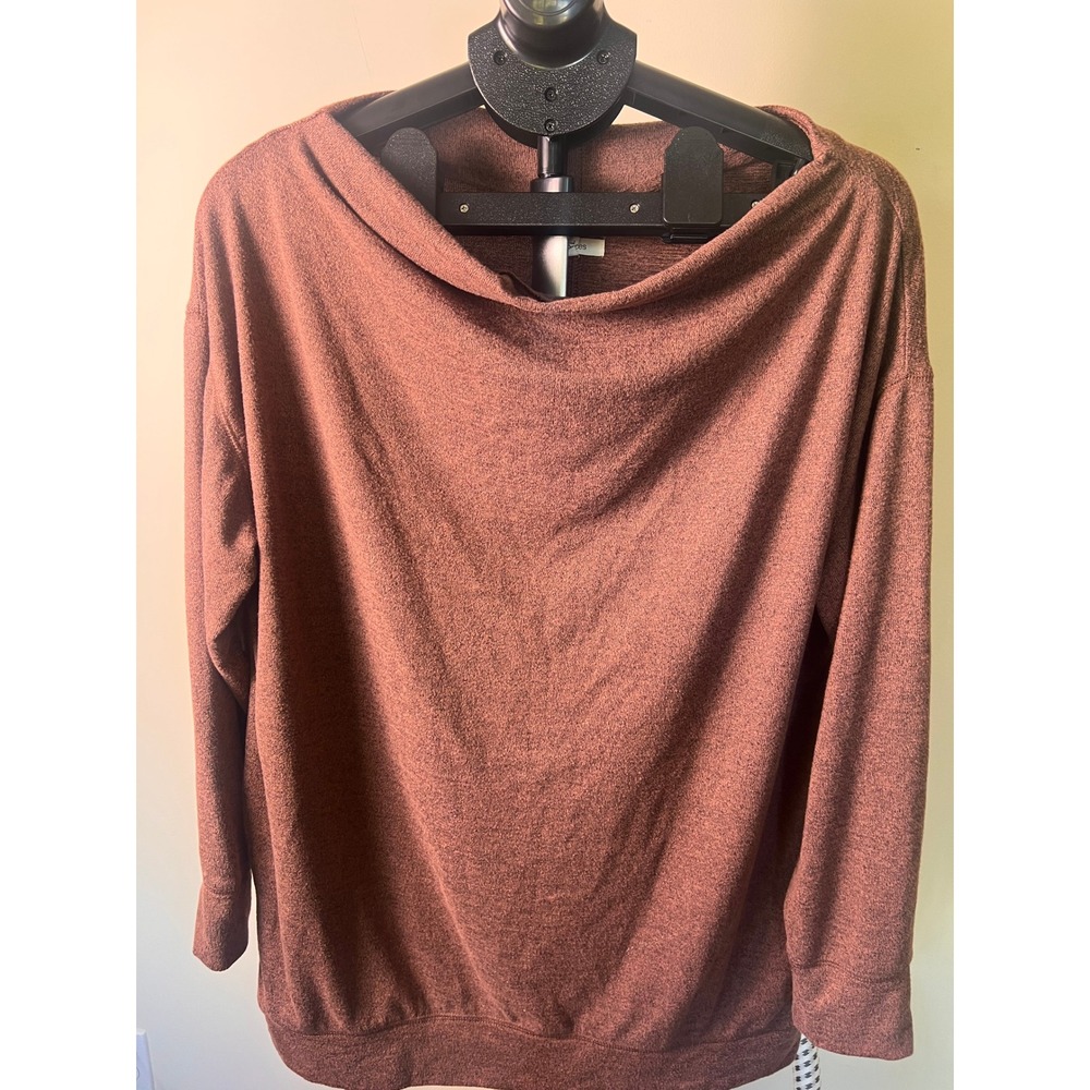 Maurices Pullover Sweater Women XL Mauve Excellent Cowl Neck Long Sleeve Casual